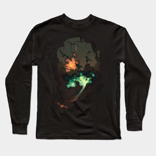 Raven Dance Long Sleeve T-Shirt by NezuPanda